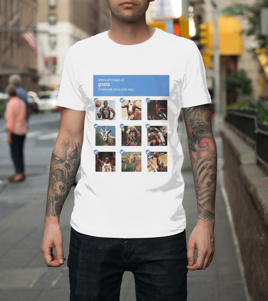 Michael Jordan Chicago Bulls Goat Meme Basketball Legend Select Goats T-Shirt