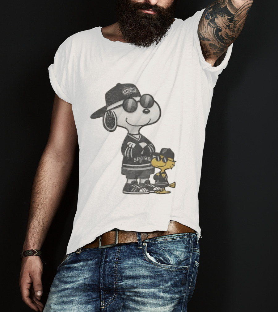 Snoopy Woodstock San Antonio Spurs NBA Fans T-Shirt