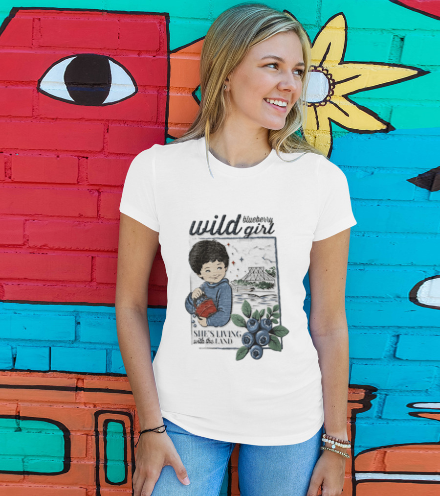 Wild Blueberry Girl She's Living With The Land Young Boy T-Shirt