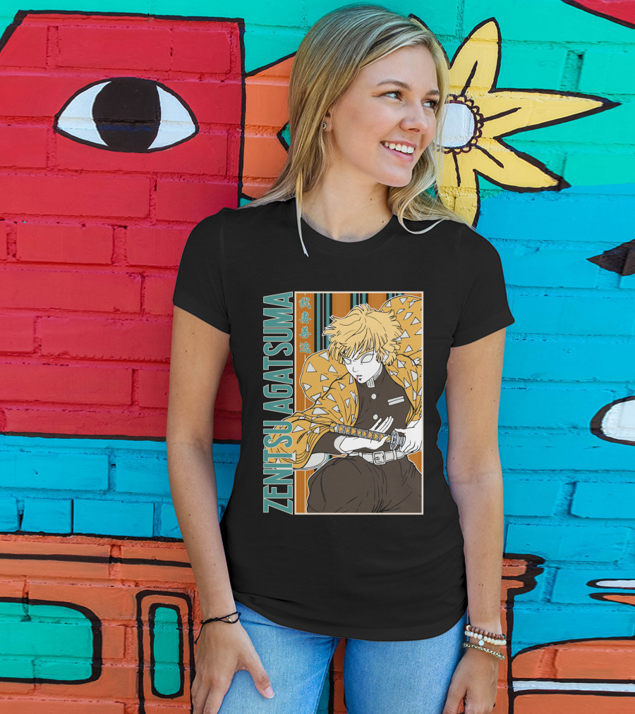 Zenitsu Agatsuma Kimetsu No Yaiba Demon Slayer T-Shirt