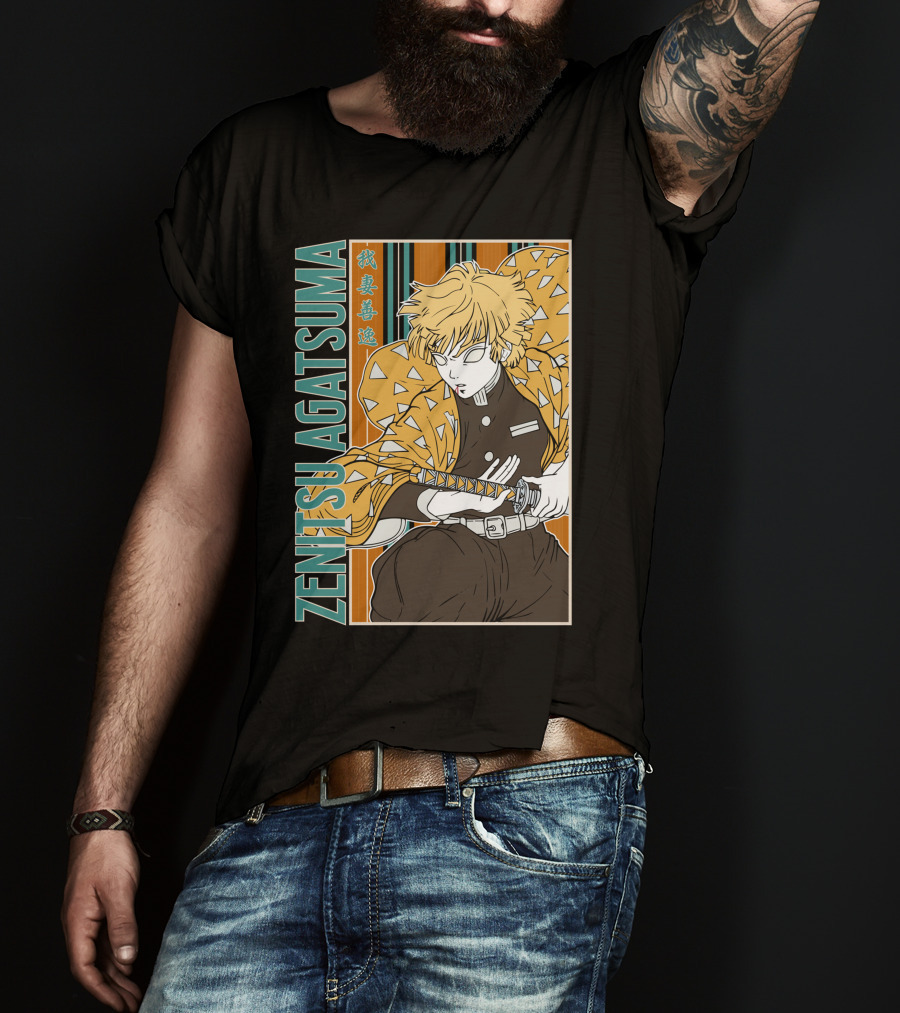 Zenitsu Agatsuma Kimetsu No Yaiba Demon Slayer T-Shirt