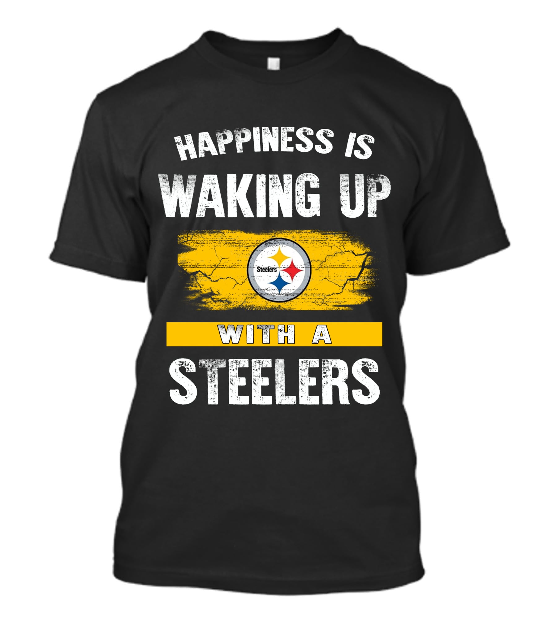 Happiness Is Waking Up With A Steelers Pittsburgh Steelers T-Shirt