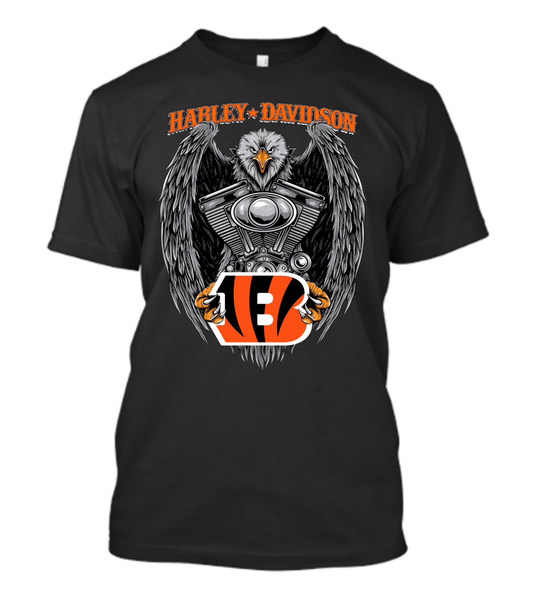 Harley Davidson Eagle Engine Cincinnati Bengals B T-Shirt