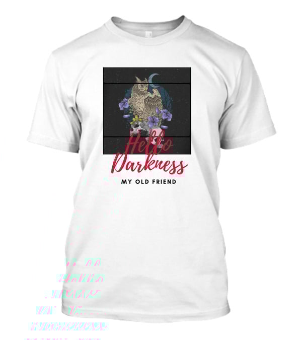 Hello Darkness My Old Friend Owl And Moon T-Shirt