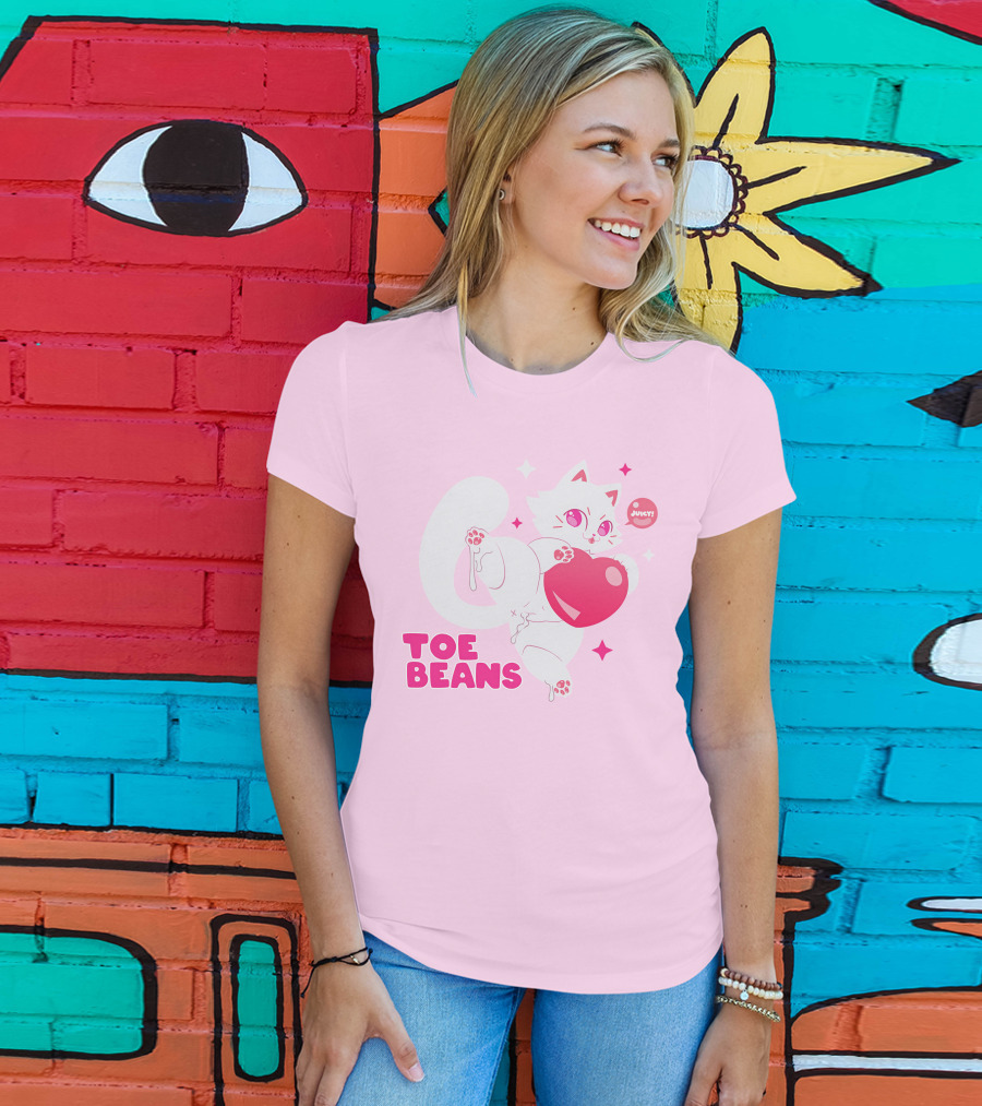 Toe Beans Juicy Cat Candy Heart Kawaii T-Shirt
