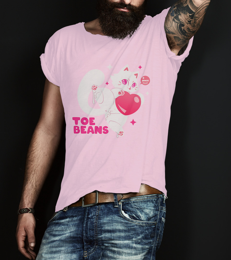 Toe Beans Juicy Cat Candy Heart Kawaii T-Shirt
