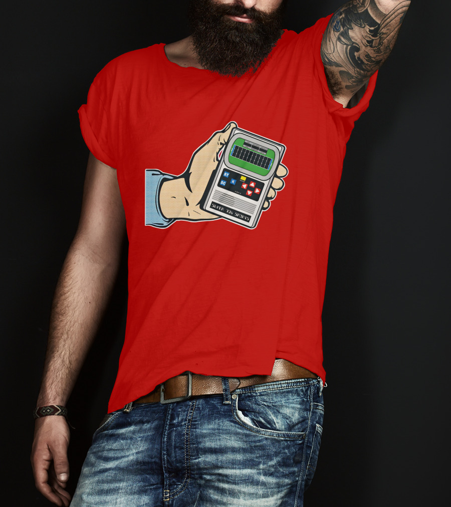 Super 70s Sports Handheld Electronic Football Vintage Style Retro Gaming Nostalgia T-Shirt