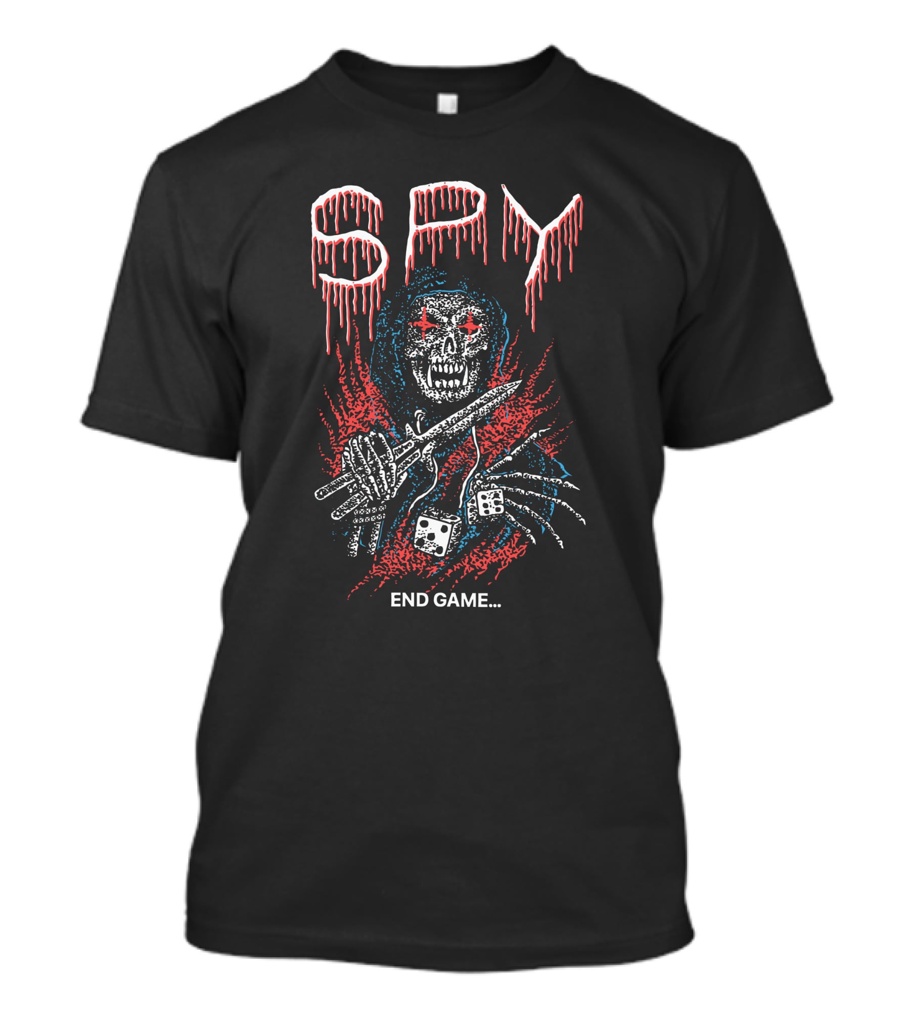 Spy End Game Skull With Dice And Blades T-Shirt