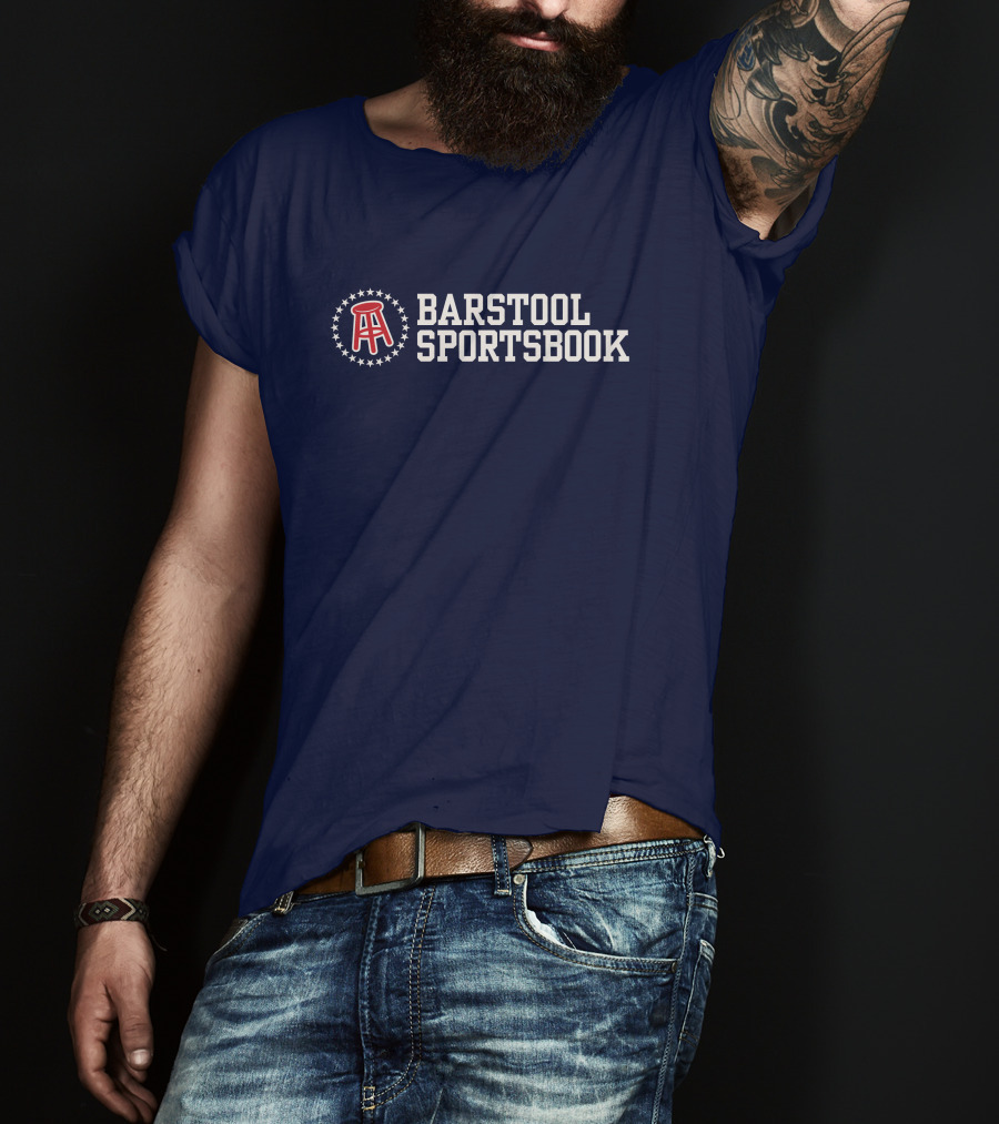 Sportsbook Stool Logo Navy Blue T-Shirt
