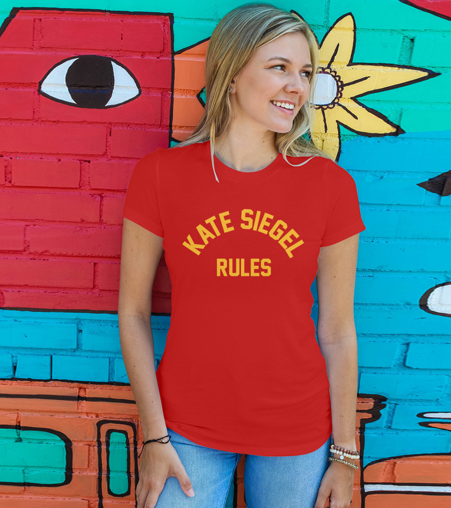 KATE SIEGEL RULES Text T-Shirt