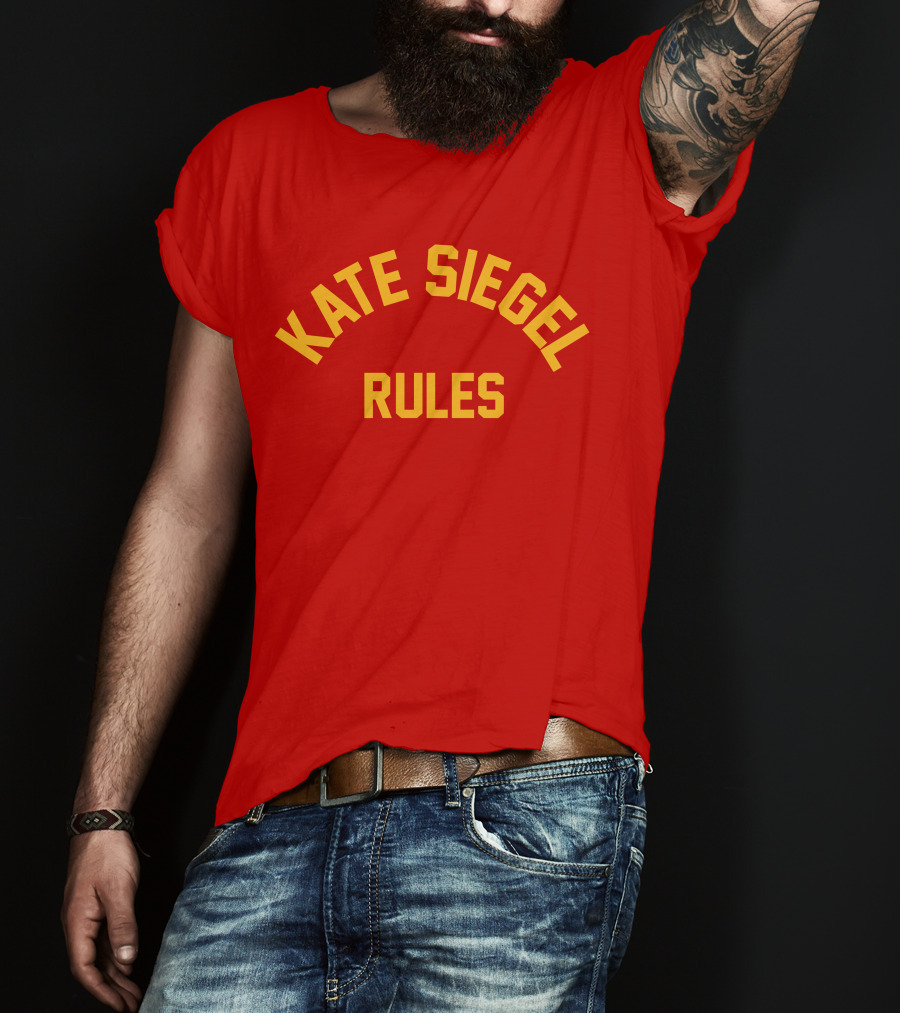 KATE SIEGEL RULES Text T-Shirt