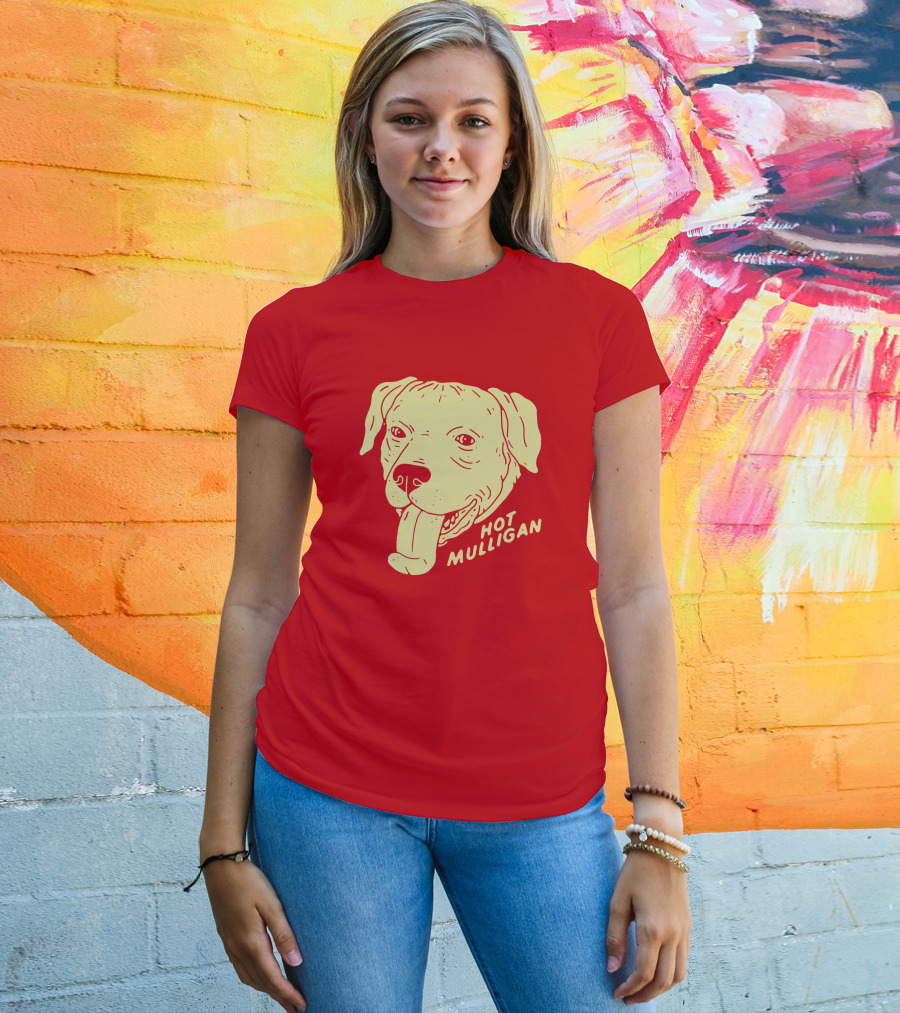 Hot Mulligan Panting Dog Red T-Shirt