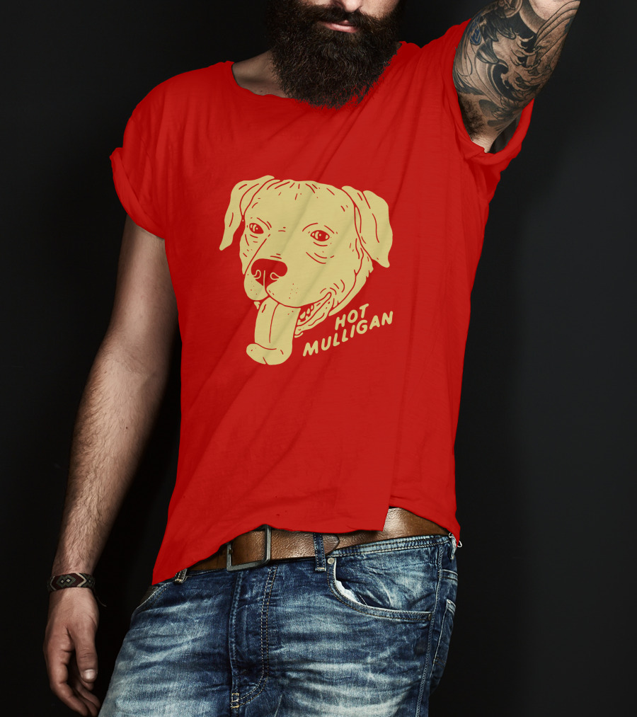 Hot Mulligan Panting Dog Red T-Shirt