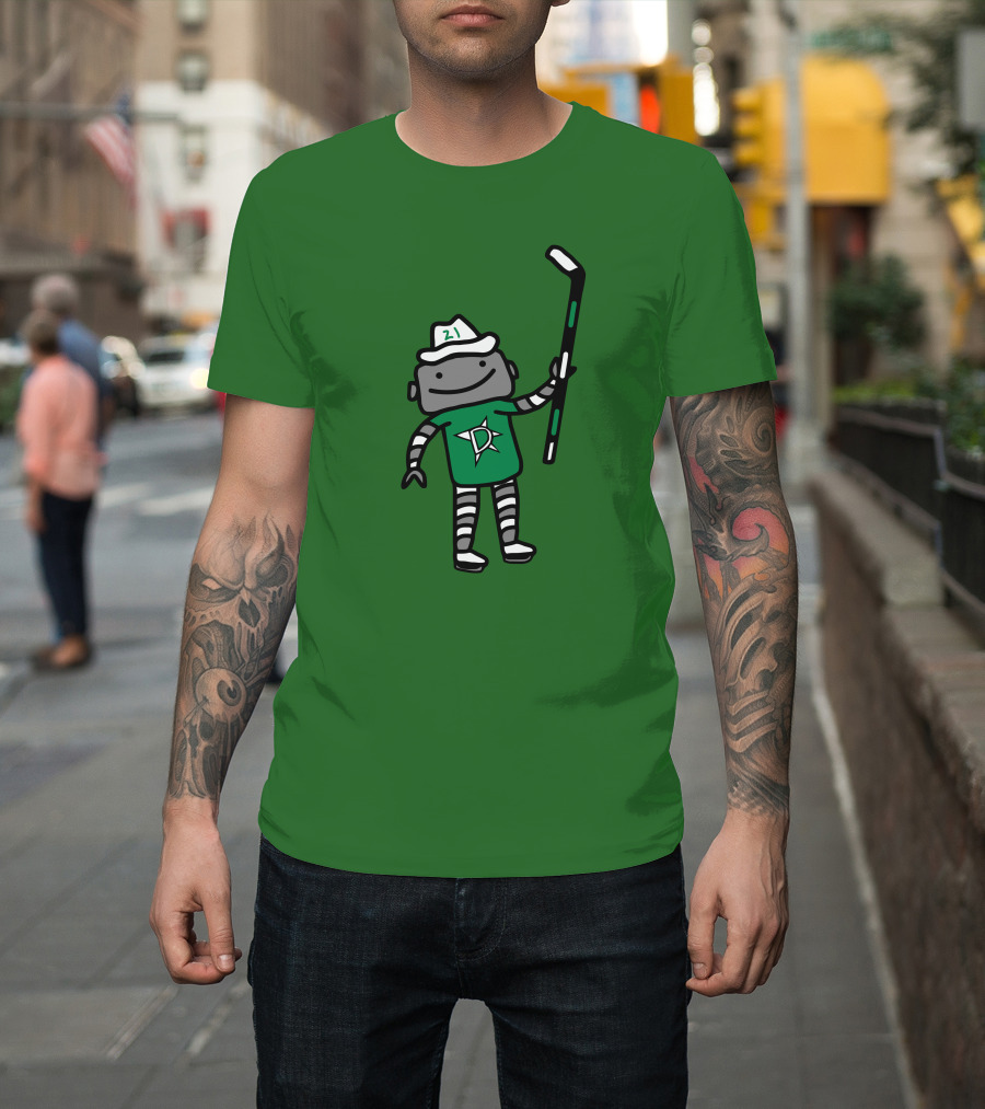 Jason Robertson Dallas Stars Texas Robo Hockey 21 T-Shirt