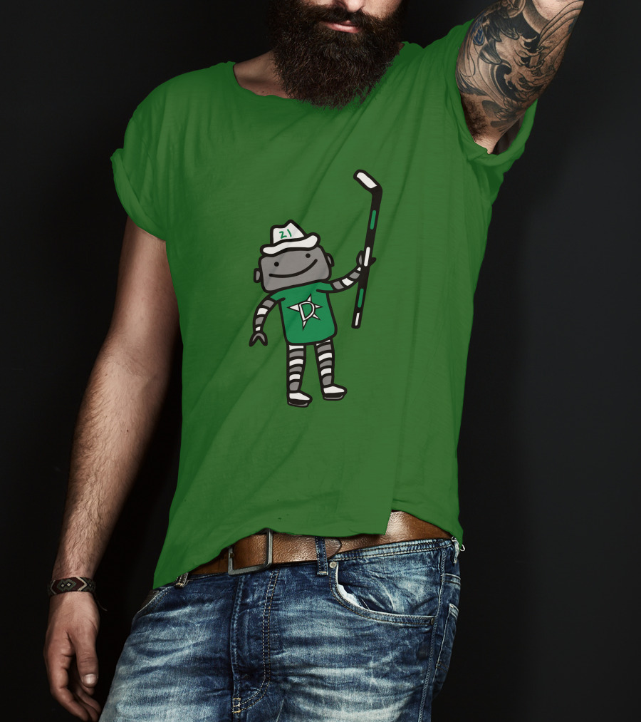 Jason Robertson Dallas Stars Texas Robo Hockey 21 T-Shirt