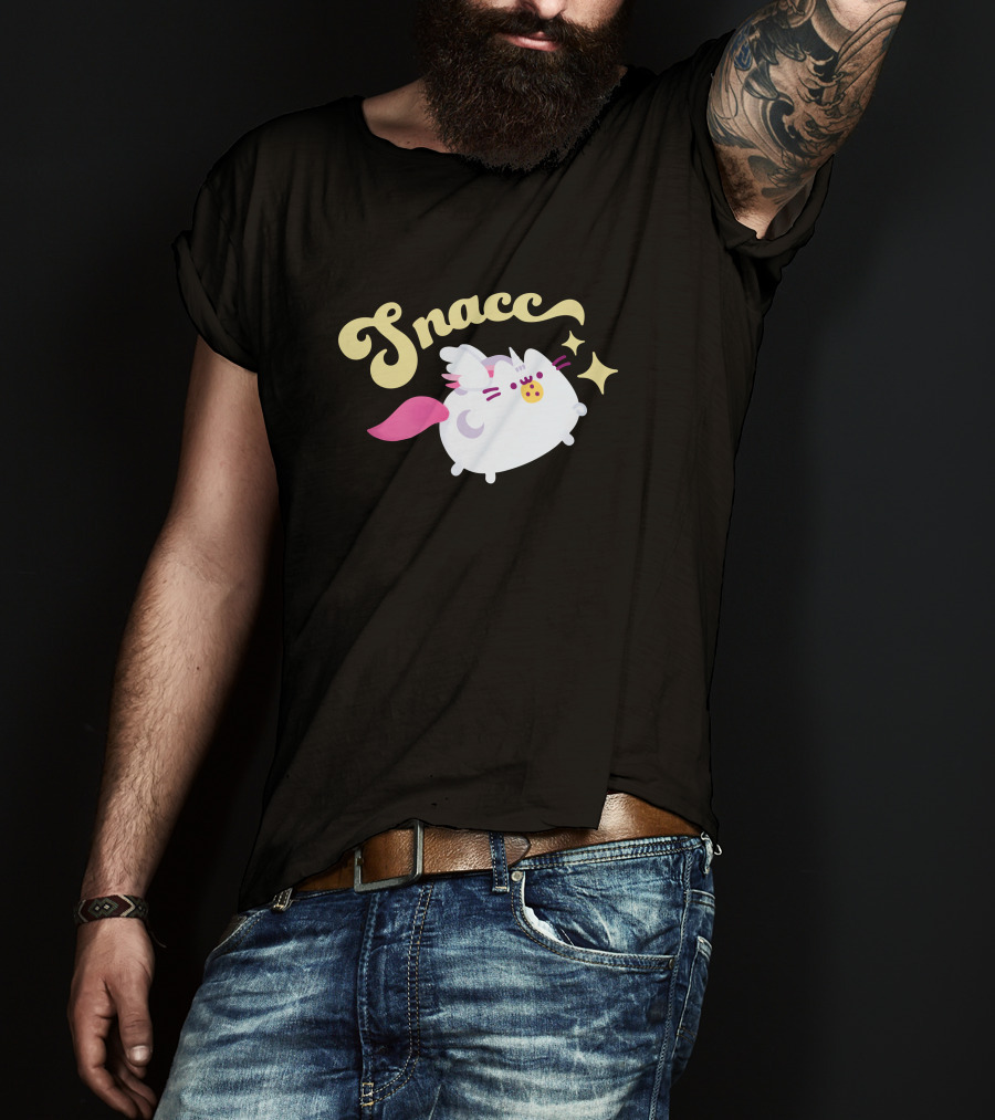 Snacc Super Pusheenicorn Pusheen The Cat With Stars And Wings T-Shirt