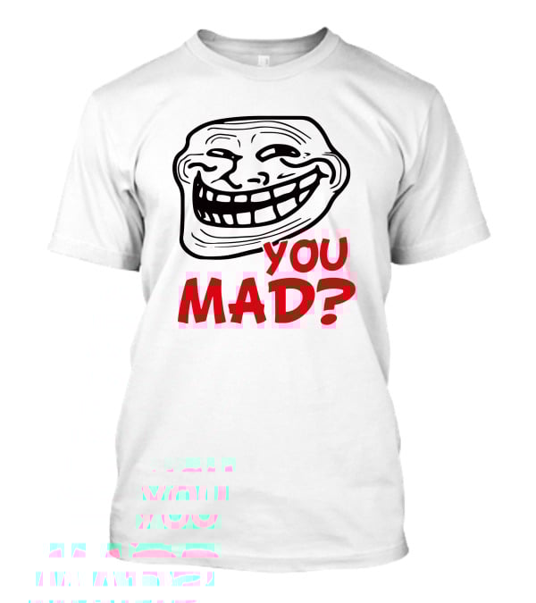 Zahee Troll Face You Mad? Iconic Meme Expression T-Shirt