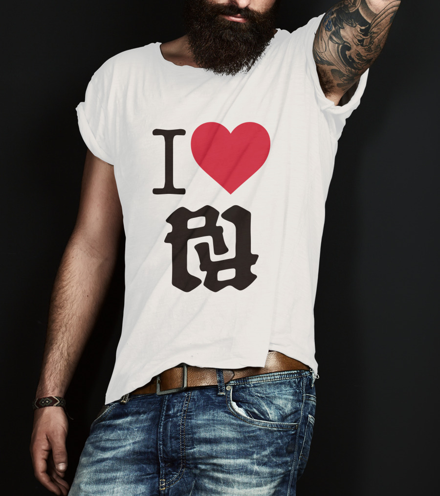 Kankan I Love RR Kanji Heart T-Shirt