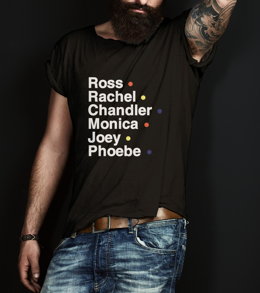 Ross Rachel Chandler Monica Joey Phoebe BR Football F.R.I.E.N.D.S T-Shirt