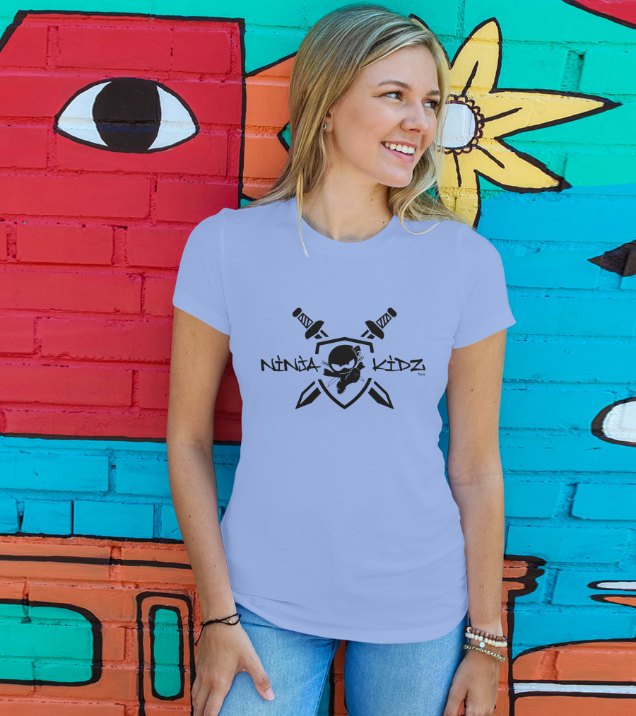 Ninja Kidz Shield With Swords And Ninja Character T-Shirt