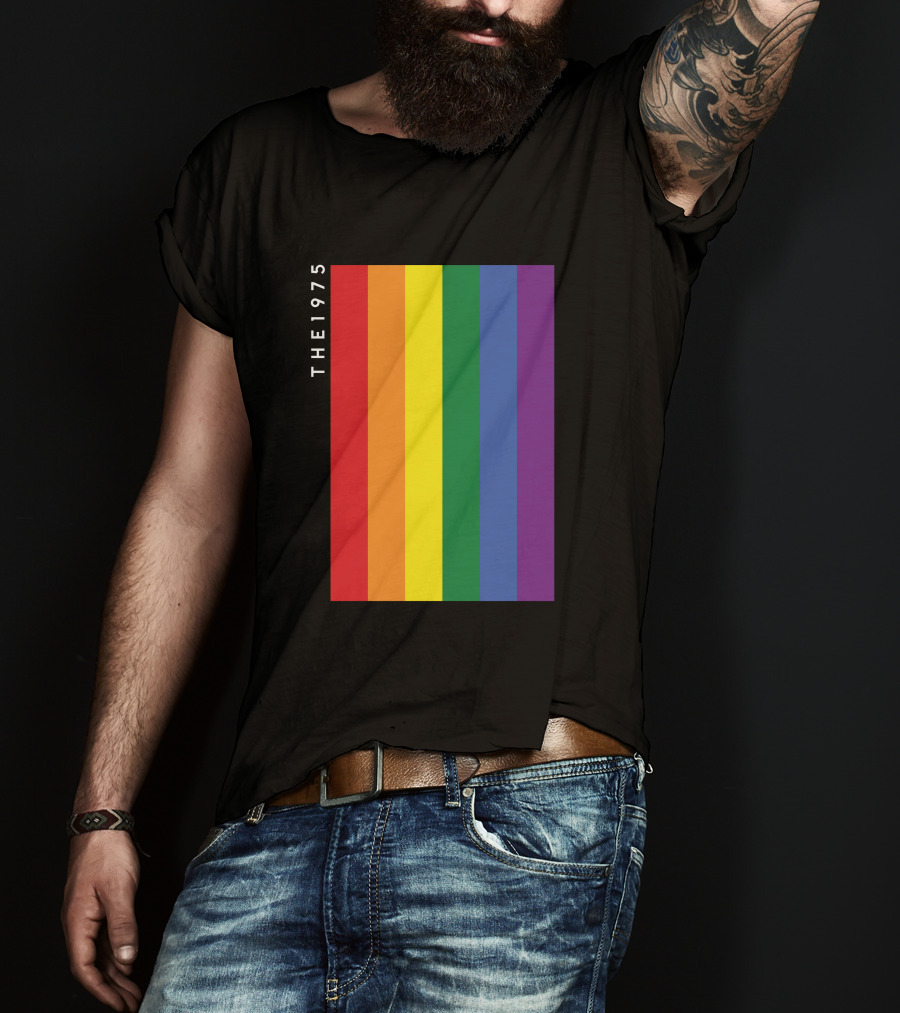 The 1975 Loving Someone Rainbow Vertical Stripes T-Shirt