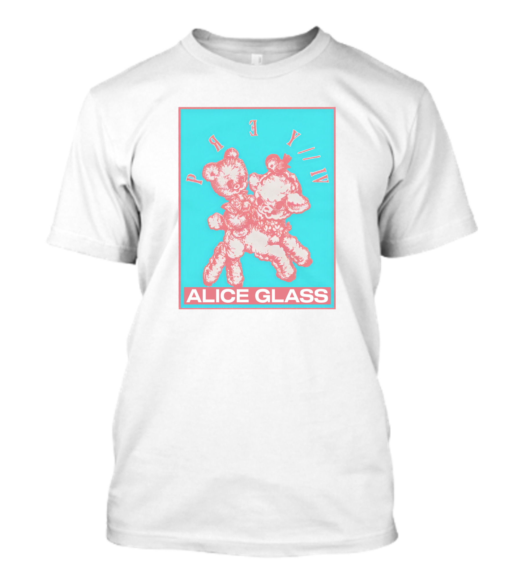 Alice Glass Prey IV Bundle Dark Medicine Merch Bear Lamb Graphic Turquoise Background T-Shirt
