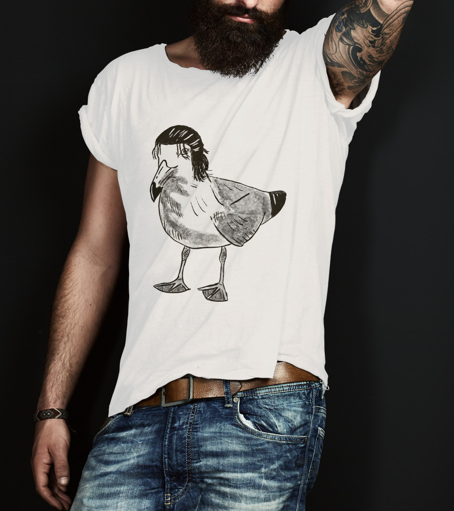 Eren Yeager Seagull Toast Guy Bird Anime Meme T-Shirt