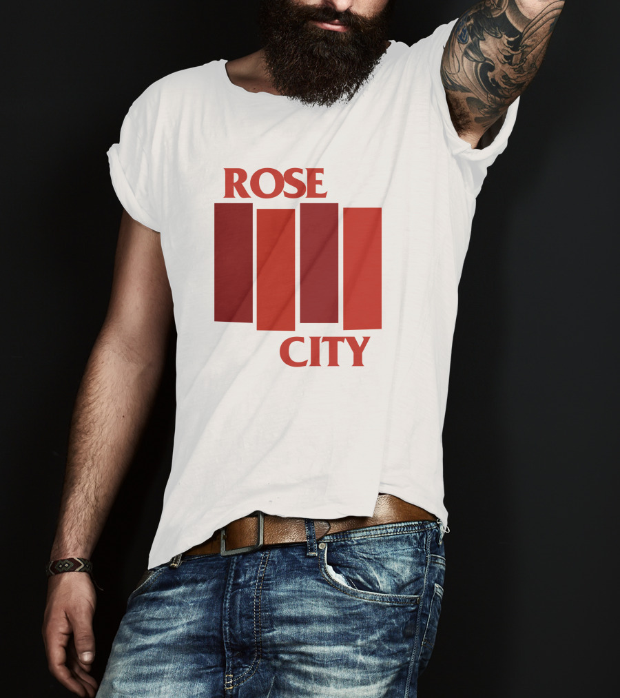 Rivetgear Shop Rose City Flag Rivet Gear Red Bar T-Shirt