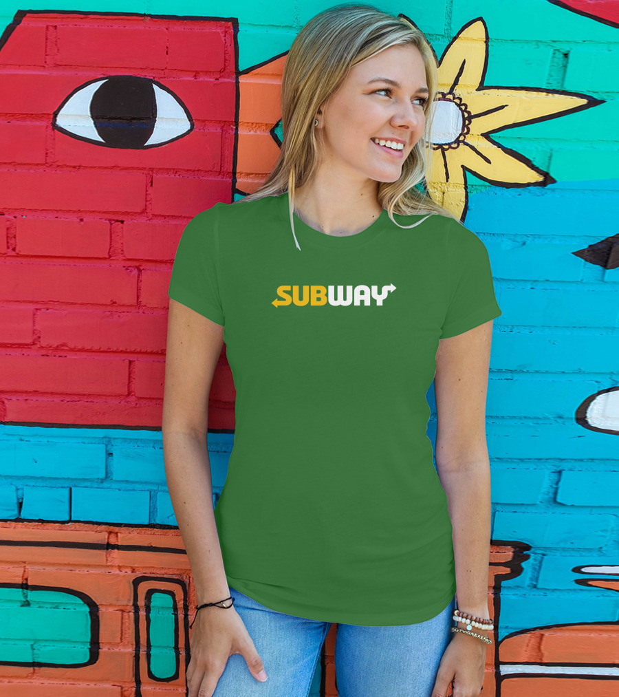 Keefler Subway Logo With Green Background T-Shirt