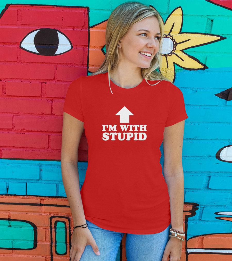 Vlog Creations Merch I'm With Stupid Arrow T-Shirt
