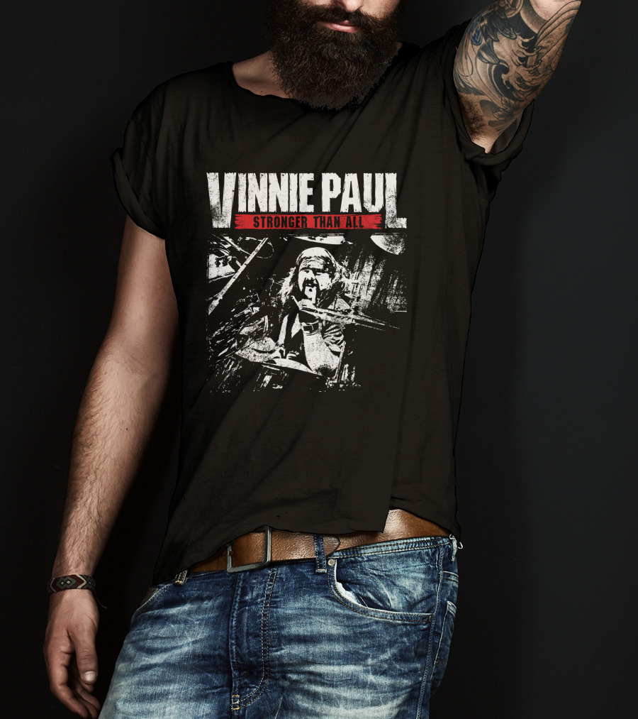 Vinnie Paul Stronger Than All Vintage Drumming T-Shirt