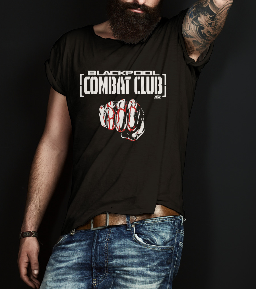 AEW Blackpool Combat Club Forged Fist T-Shirt