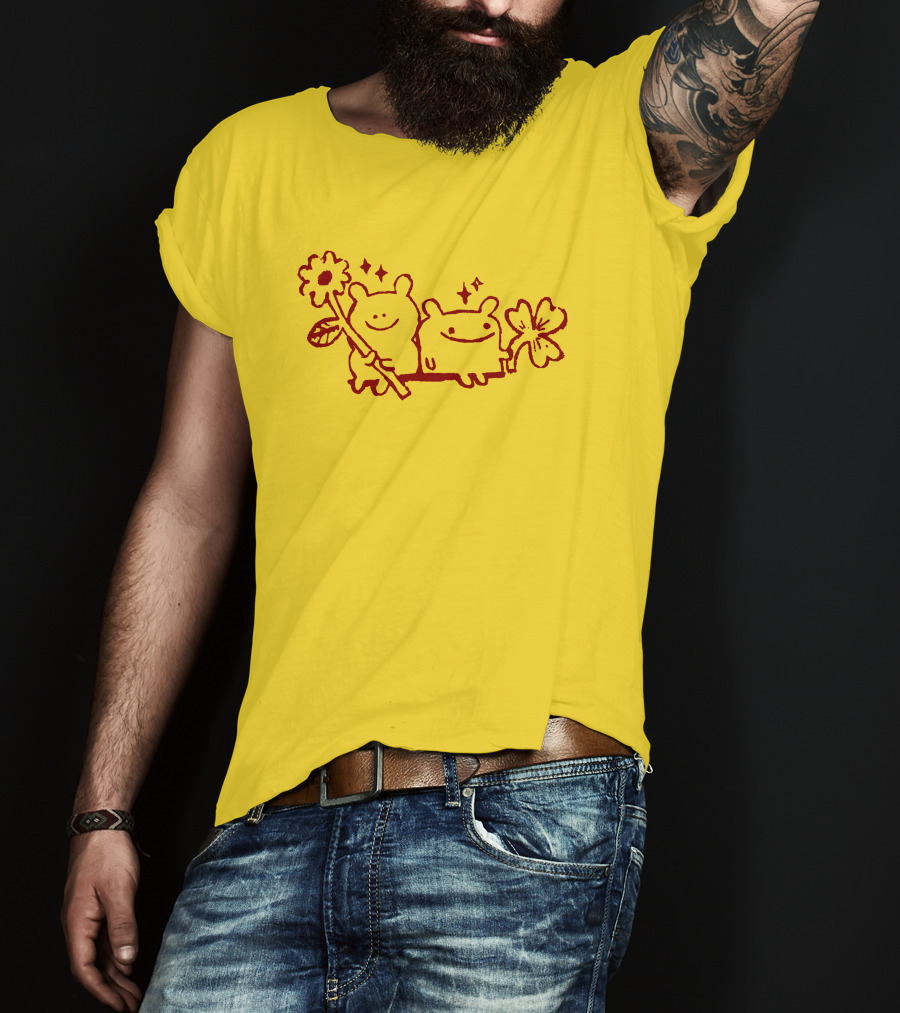 Megan Rose Ruiz Bear Friends Meg Zavala Cute Smiling Flower Duo T-Shirt