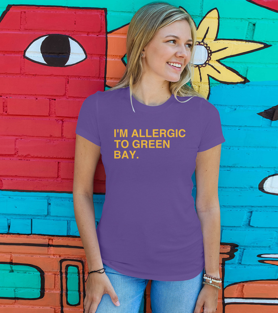 I'm Allergic To Green Bay Packers Football Fan Rivalry T-Shirt
