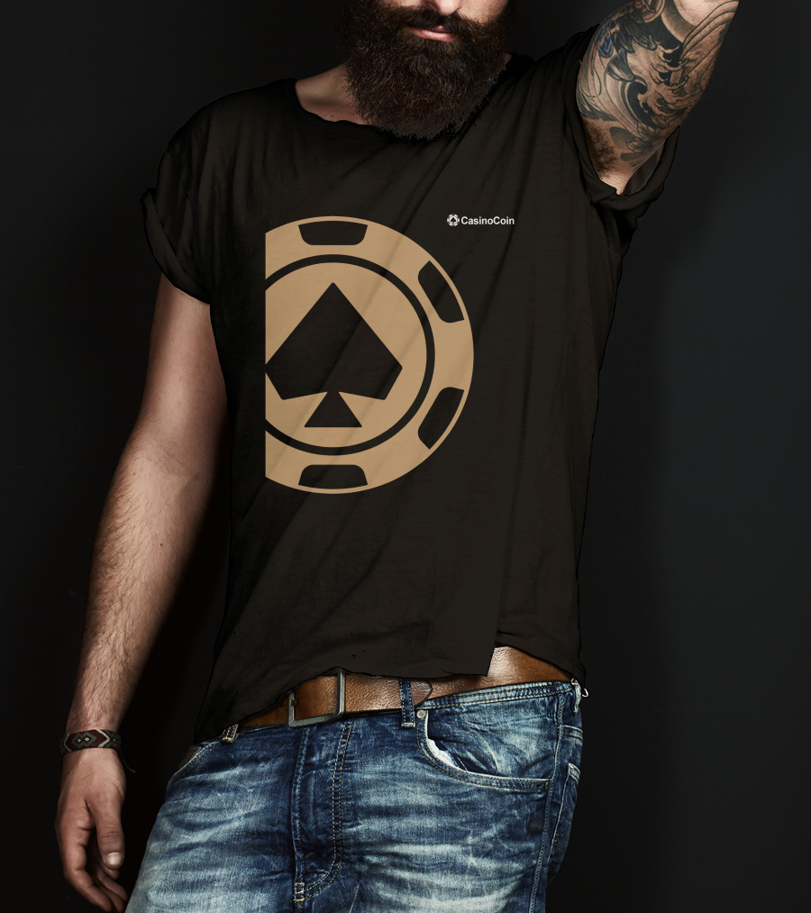 Casinocoin Gold Spade Chip T-Shirt