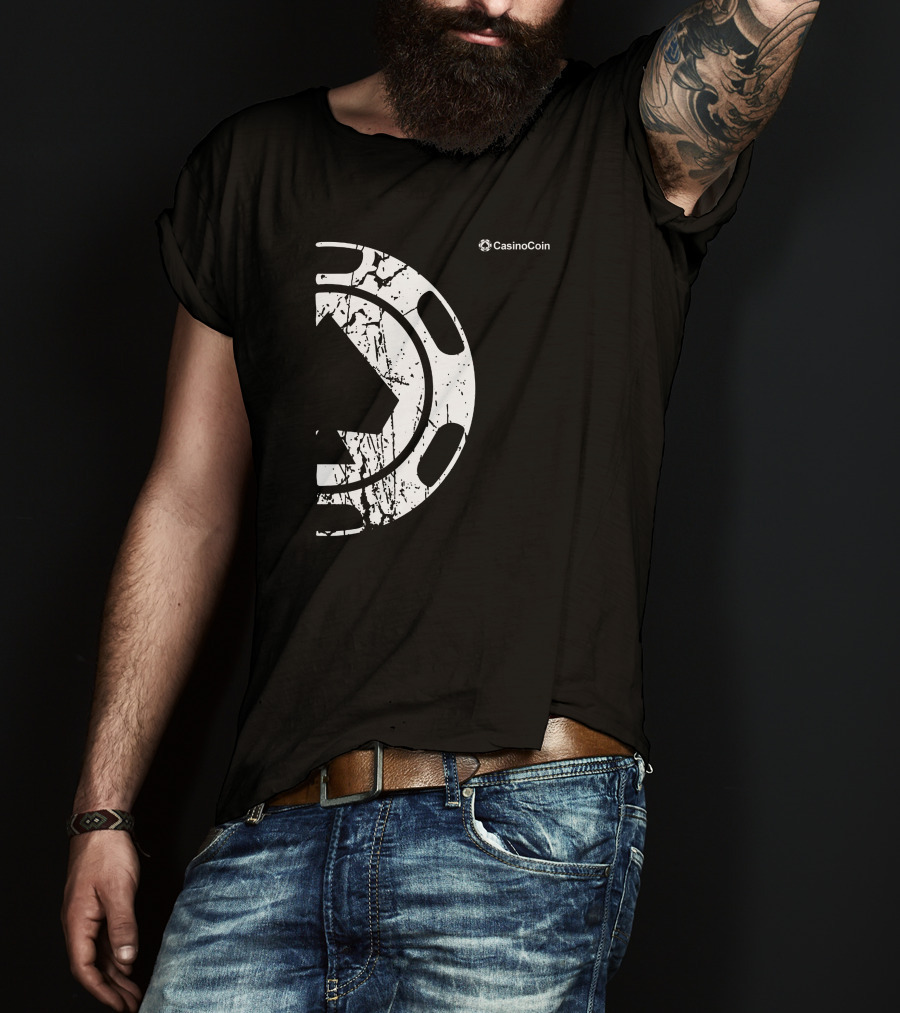 CasinoCoin Grunge Distressed Style Text Cryptocurrency T-Shirt