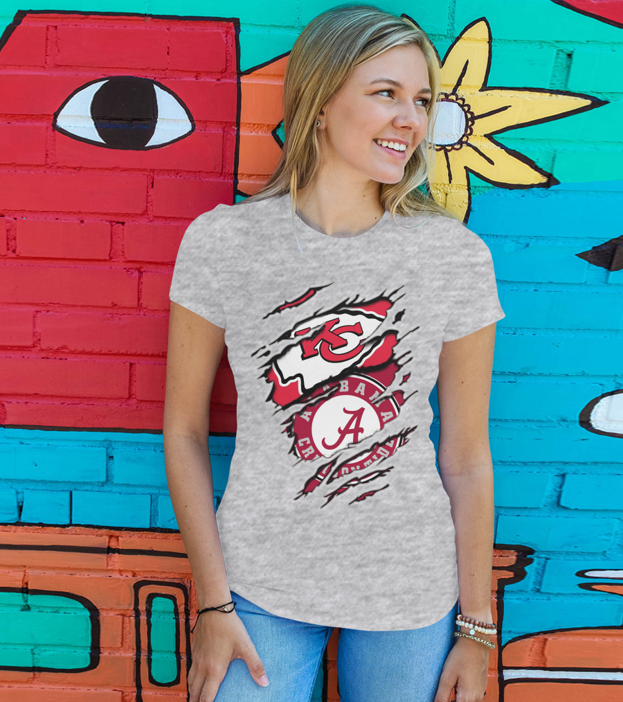 Alabama Crimson Tide And Kansas City Chiefs Fan T-Shirt