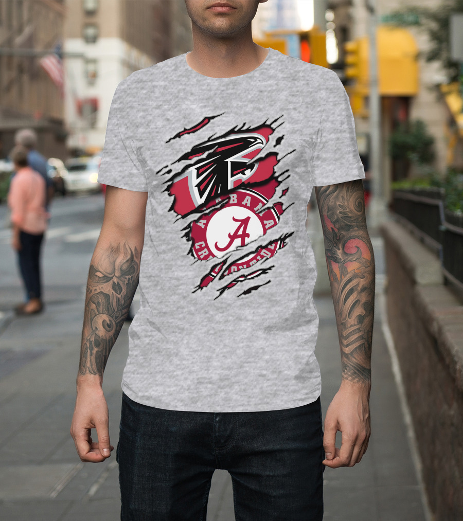 Alabama Crimson Tide And Atlanta Falcons Fan T-Shirt