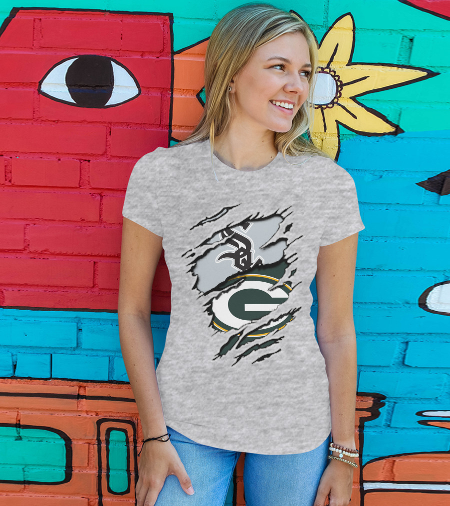 Packers White Sox Logo Mashup T-Shirt