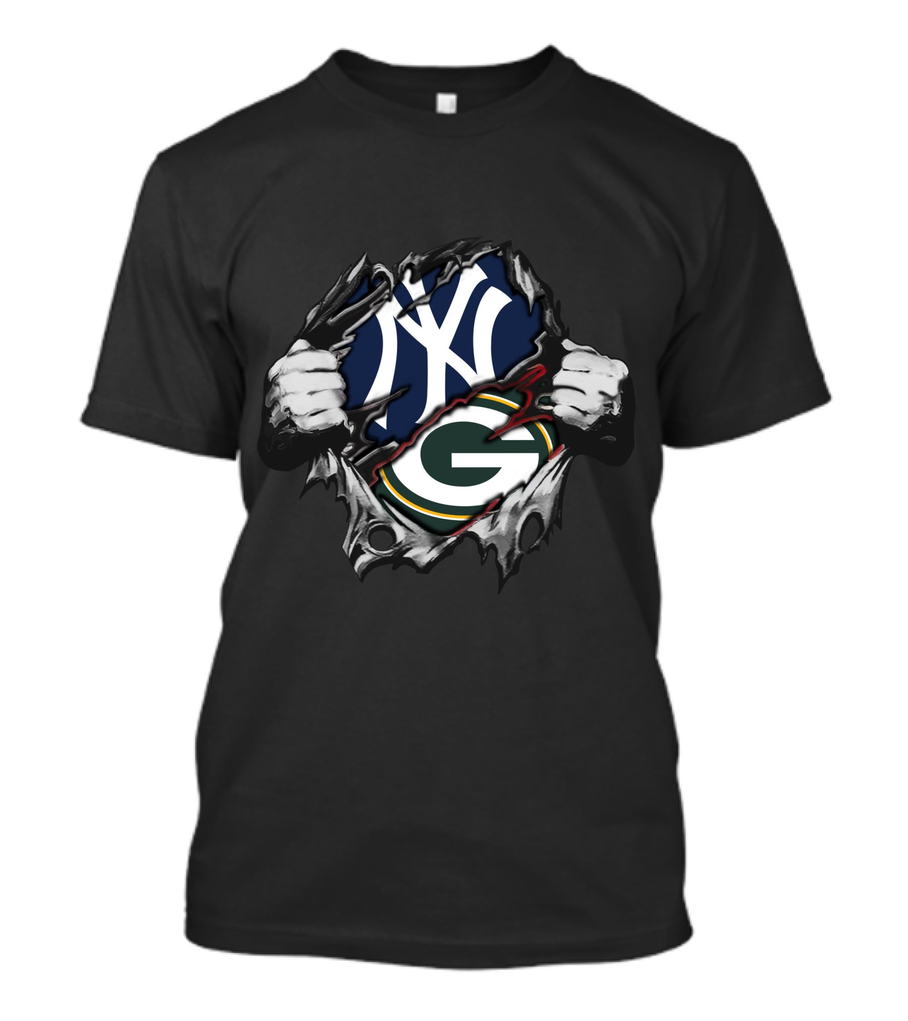Yankees Packers Crossover Fan Mashup T-Shirt