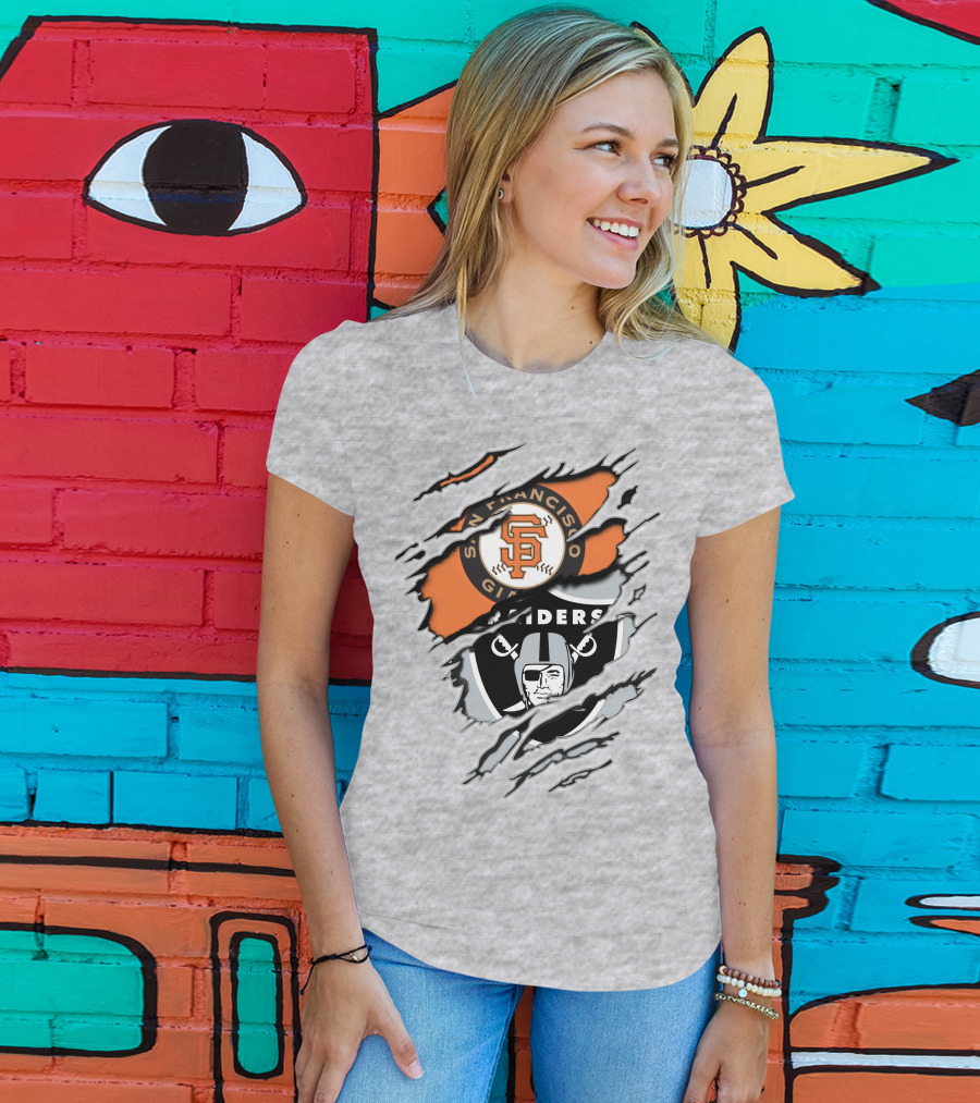 San Francisco Giants Raiders Logo Mashup T-Shirt