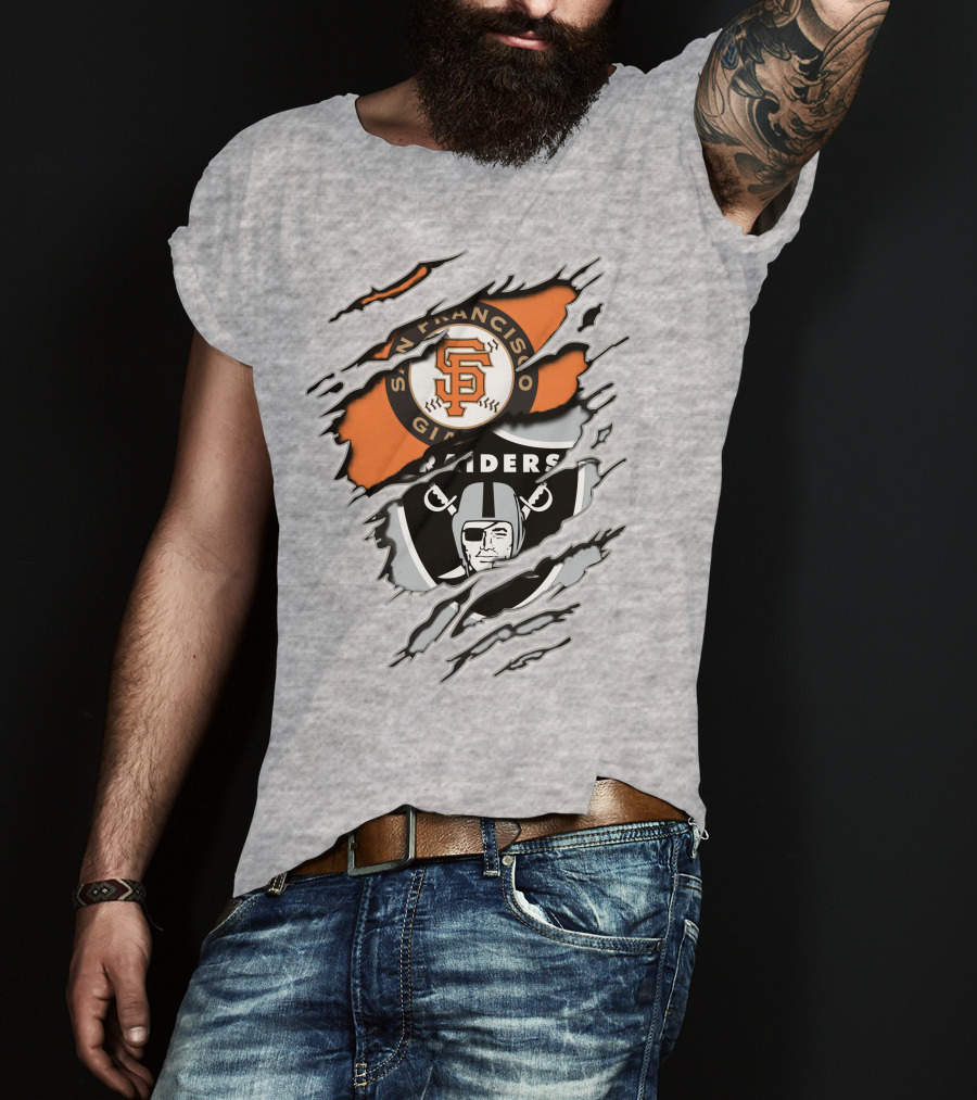 San Francisco Giants Raiders Logo Mashup T-Shirt