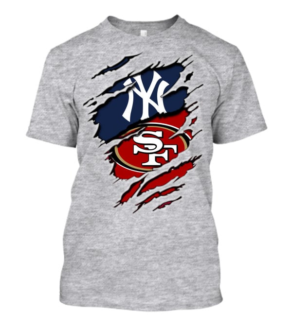 49ers Yankees Dual Sports Logo Combination T-Shirt