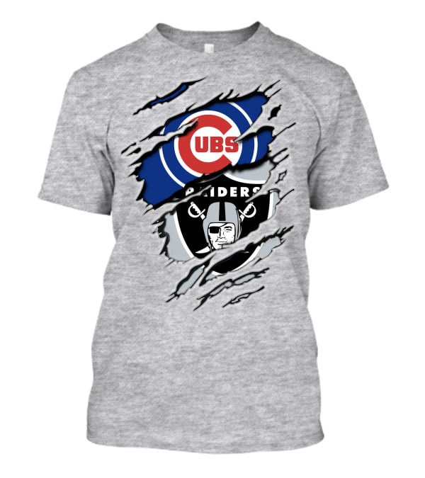 Cubs Raiders Logo Mashup T-Shirt