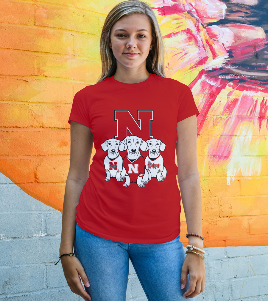 Nebraska Huskers Dachshund T-Shirt