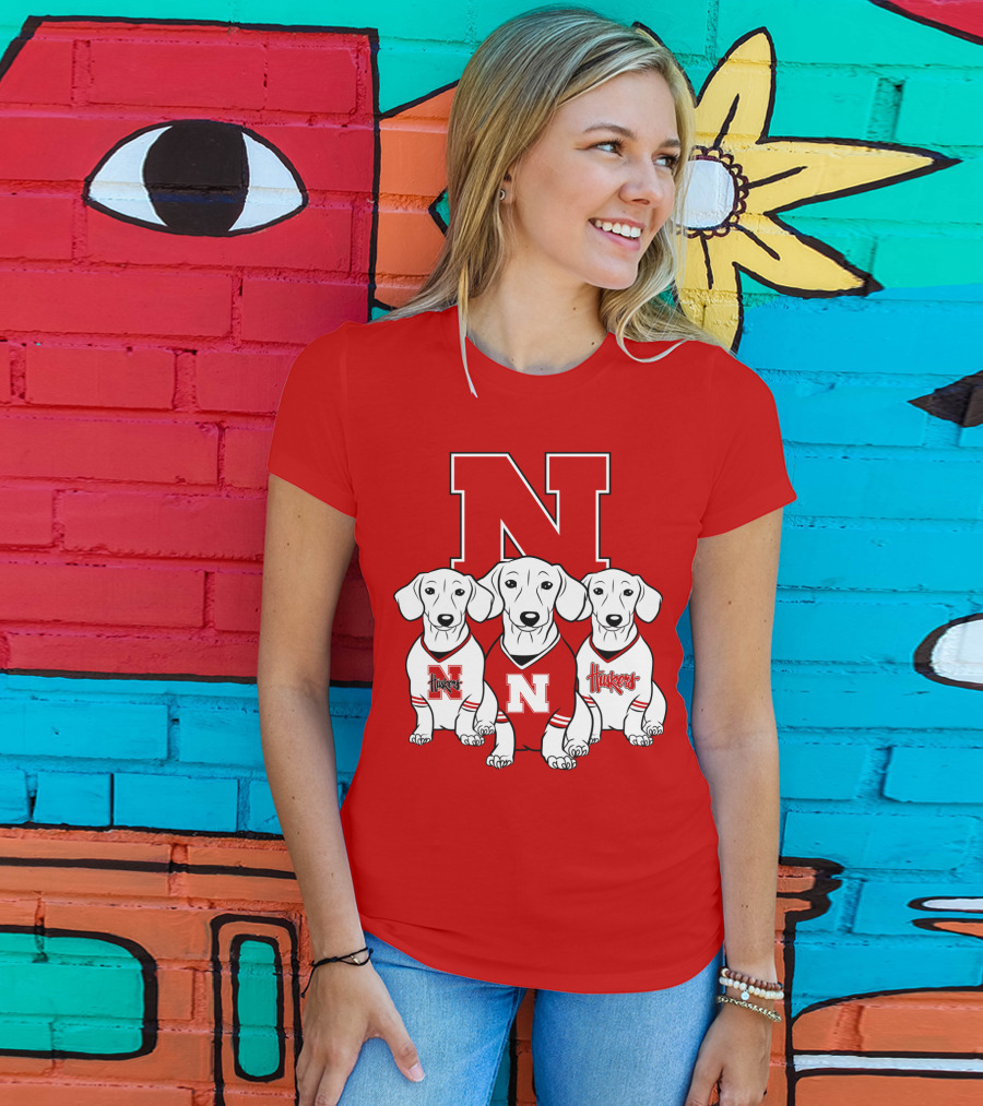 Nebraska Huskers Dachshund T-Shirt