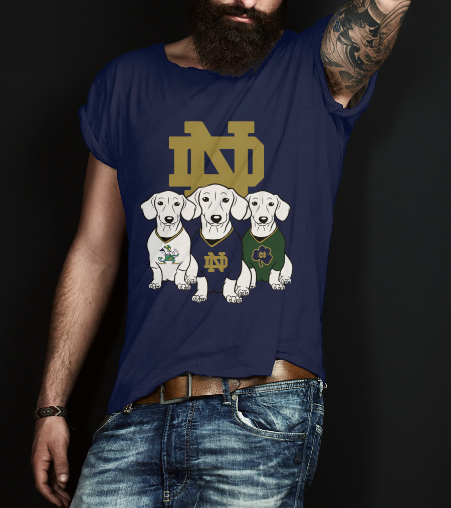 Dachshund Notre Dame Fighting Irish T-Shirt