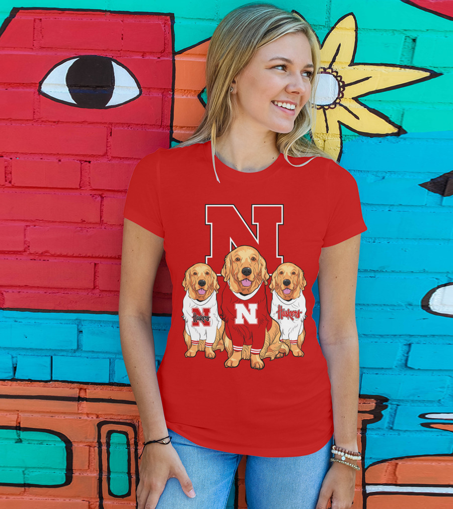 Nebraska Huskers Golden Retrievers T-Shirt