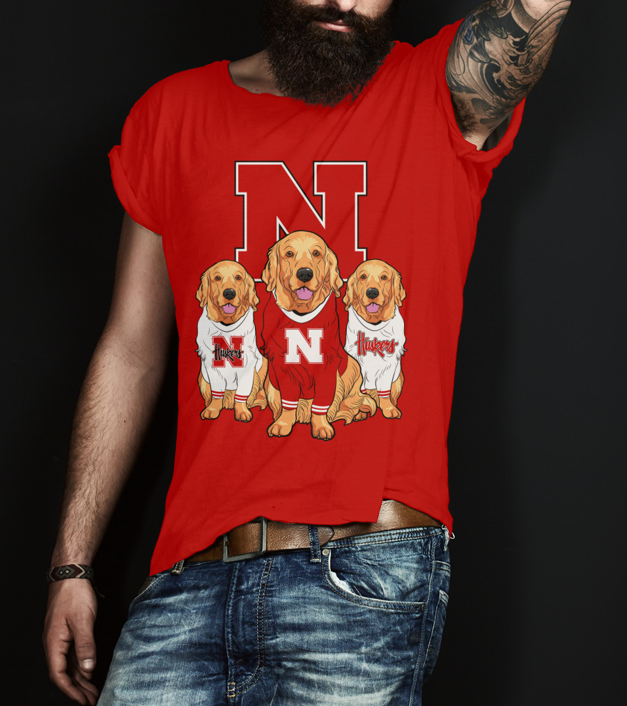 Nebraska Huskers Golden Retrievers T-Shirt