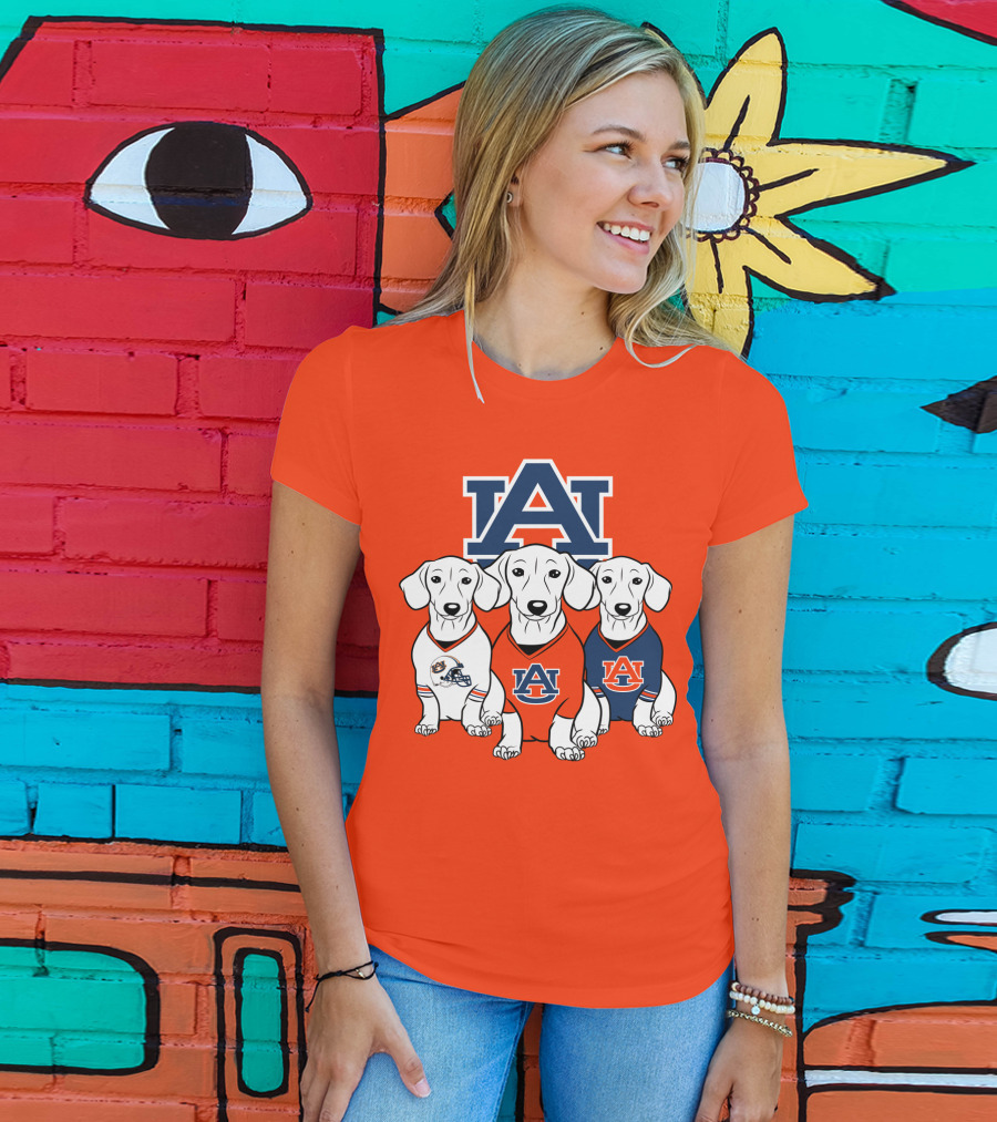 Auburn University Bulldogs Orange And Blue T-Shirt